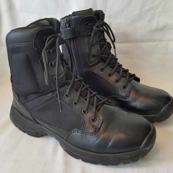 Interceptor Tactical Boots Side Zip Size 10 Black Combat Men’s EUC - Picture 2 of 8